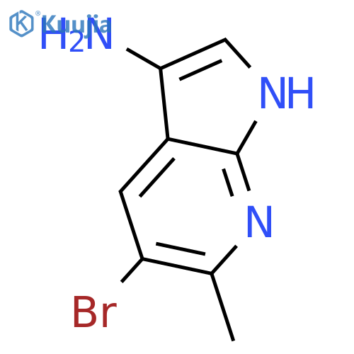 5-Bromo-6-methyl-1H-pyrrolo[2,3-b]pyridin-3-amine structure