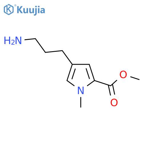 methyl 4-(3-aminopropyl)-1-methyl-1H-pyrrole-2-carboxylate structure
