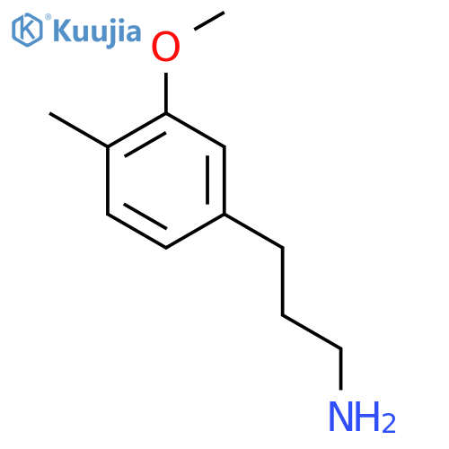 3-(3-methoxy-4-methylphenyl)propan-1-amine structure