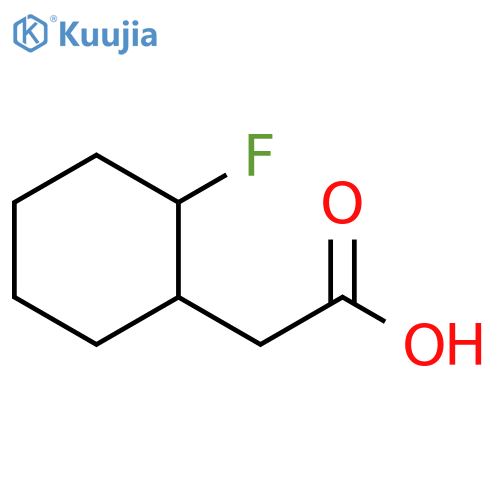 2-(2-fluorocyclohexyl)acetic acid structure