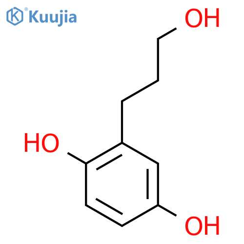 2-(3-hydroxypropyl)benzene-1,4-diol structure