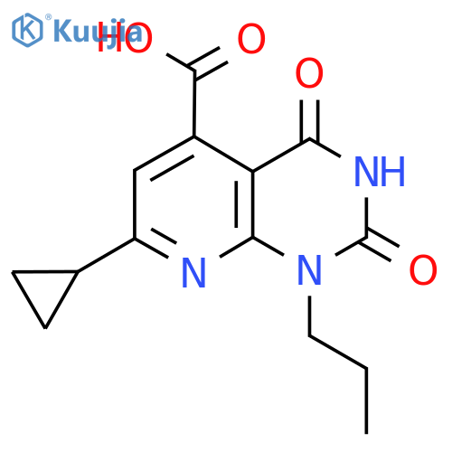 7-Cyclopropyl-2,4-dioxo-1-propyl-1H,2H,3H,4H-pyrido2,3-dpyrimidine-5-carboxylic Acid structure