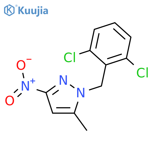 1-(2,6-dichlorophenyl)methyl-5-methyl-3-nitro-1H-pyrazole structure