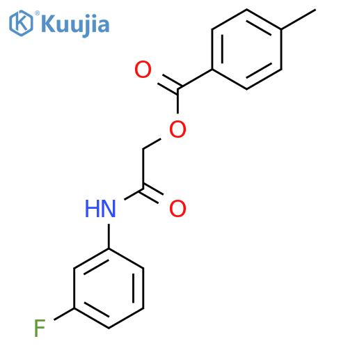 [(3-fluorophenyl)carbamoyl]methyl 4-methylbenzoate structure