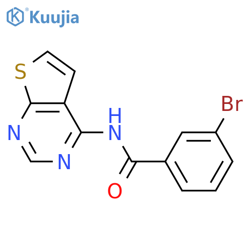 3-bromo-N-{thieno[2,3-d]pyrimidin-4-yl}benzamide structure