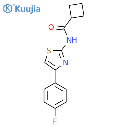 N-[4-(4-fluorophenyl)-1,3-thiazol-2-yl]cyclobutanecarboxamide structure