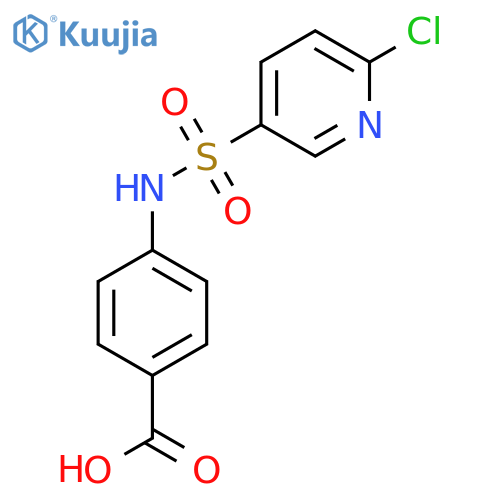 4-(6-chloropyridine-3-sulfonamido)benzoic acid structure