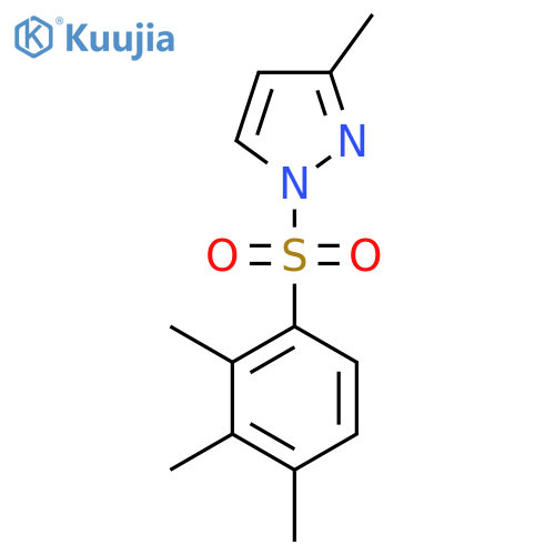 3-methyl-1-(2,3,4-trimethylbenzenesulfonyl)-1H-pyrazole structure
