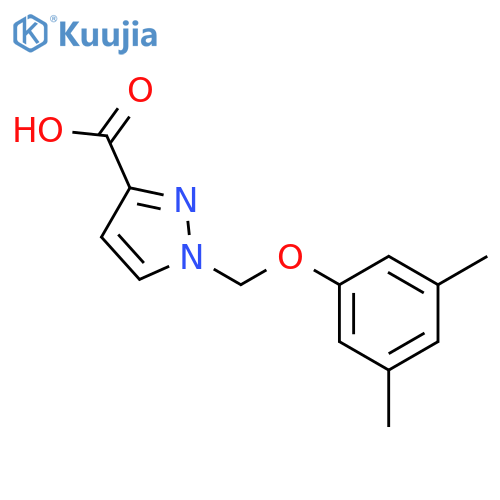 1-(3,5-dimethylphenoxy)methyl-1H-pyrazole-3-carboxylic acid structure