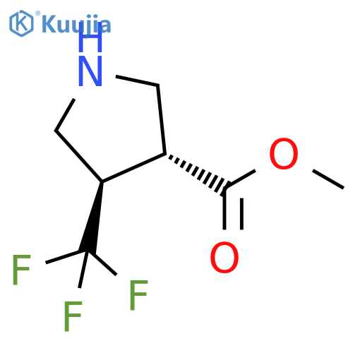 methyl trans-4-(trifluoromethyl)pyrrolidine-3-carboxylate structure