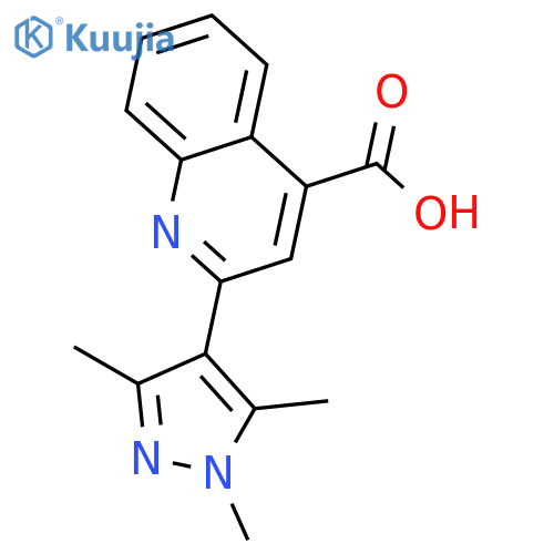 2-(1,3,5-Trimethyl-1H-pyrazol-4-yl)quinoline-4-carboxylic Acid structure