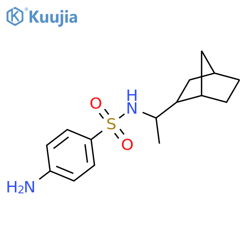 4-amino-N-(1-{bicyclo[2.2.1]heptan-2-yl}ethyl)benzene-1-sulfonamide structure