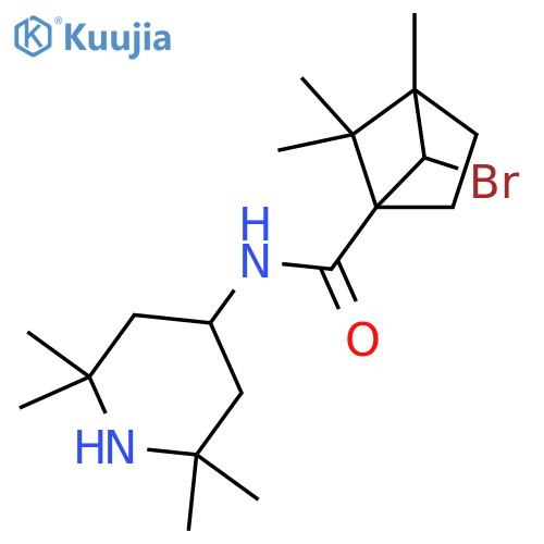 6-bromo-4,5,5-trimethyl-N-(2,2,6,6-tetramethylpiperidin-4-yl)bicyclo[2.1.1]hexane-1-carboxamide structure