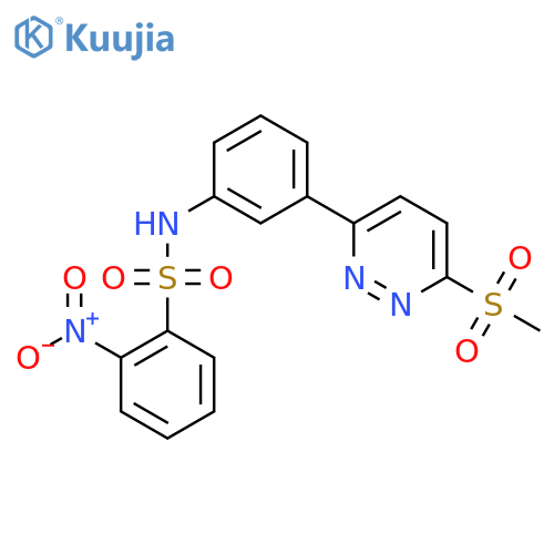 N-[3-(6-methanesulfonylpyridazin-3-yl)phenyl]-2-nitrobenzene-1-sulfonamide structure
