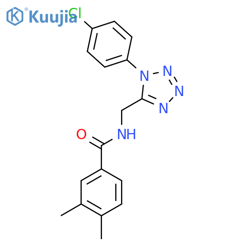 N-{[1-(4-chlorophenyl)-1H-1,2,3,4-tetrazol-5-yl]methyl}-3,4-dimethylbenzamide structure
