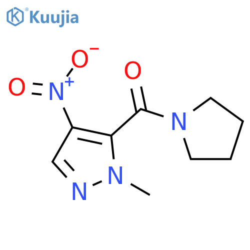 (1-methyl-4-nitro-1H-pyrazol-5-yl)(pyrrolidin-1-yl)methanone structure