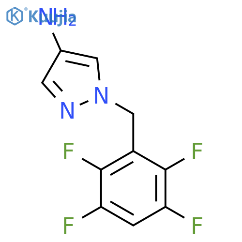1-(2,3,5,6-tetrafluorobenzyl)-1H-pyrazol-4-amine structure