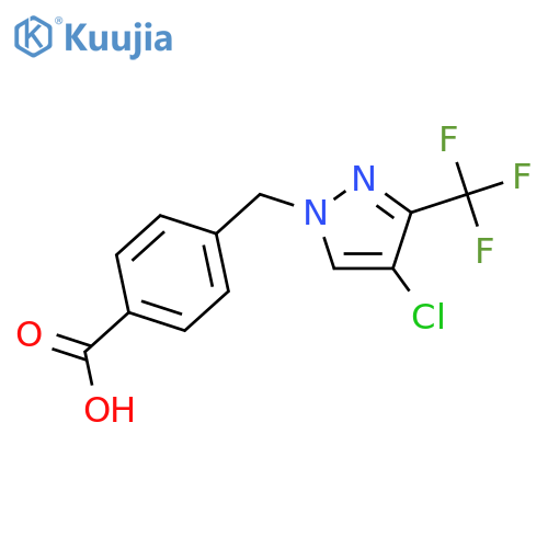 4-{4-chloro-3-(trifluoromethyl)-1H-pyrazol-1-ylmethyl}benzoic acid structure