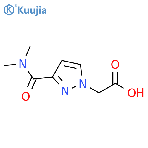 2-[3-(dimethylcarbamoyl)-1H-pyrazol-1-yl]acetic acid structure