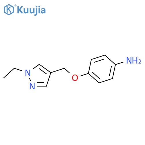4-(1-ethyl-1H-pyrazol-4-yl)methoxyaniline structure