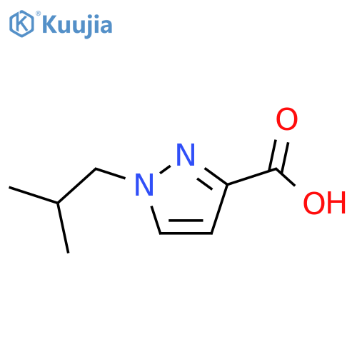 1-(2-methylpropyl)-1H-pyrazole-3-carboxylic acid structure