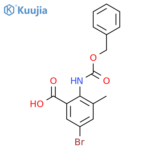 2-{[(Benzyloxy)carbonyl]amino}-5-bromo-3-methylbenzoic acid structure