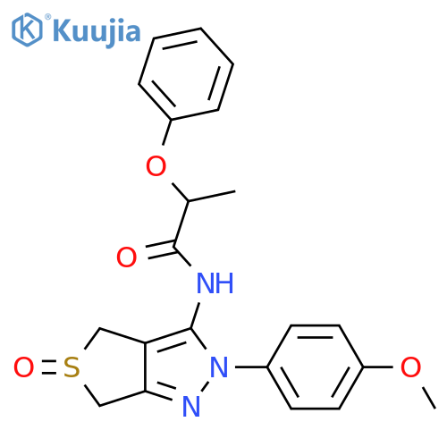 N-[2-(4-methoxyphenyl)-5-oxo-2H,4H,6H-5lambda4-thieno[3,4-c]pyrazol-3-yl]-2-phenoxypropanamide structure