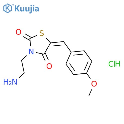 3-(2-aminoethyl)-5-(4-methoxyphenyl)methylidene-1,3-thiazolidine-2,4-dione structure
