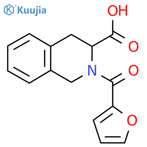 2-(Furan-2-carbonyl)-1,2,3,4-tetrahydroisoquinoline-3-carboxylic Acid structure