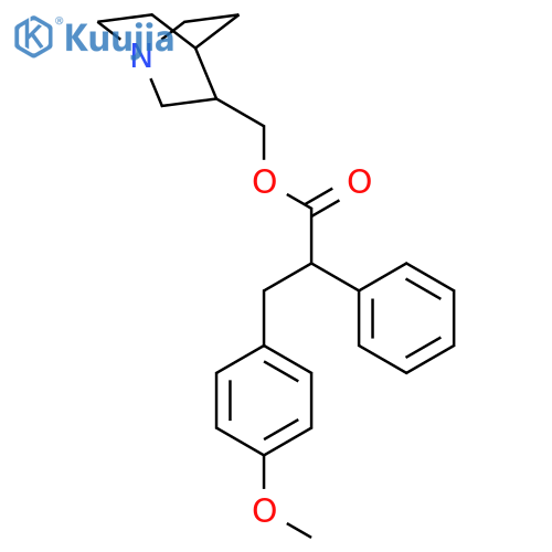 Benzenepropanoic acid,4-methoxy-a-phenyl-,1-azabicyclo[2.2.2]oct-3-ylmethyl ester structure