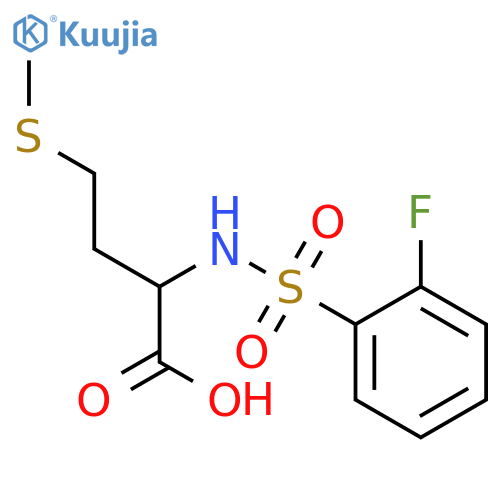 2-(2-fluorobenzenesulfonamido)-4-(methylsulfanyl)butanoic acid structure