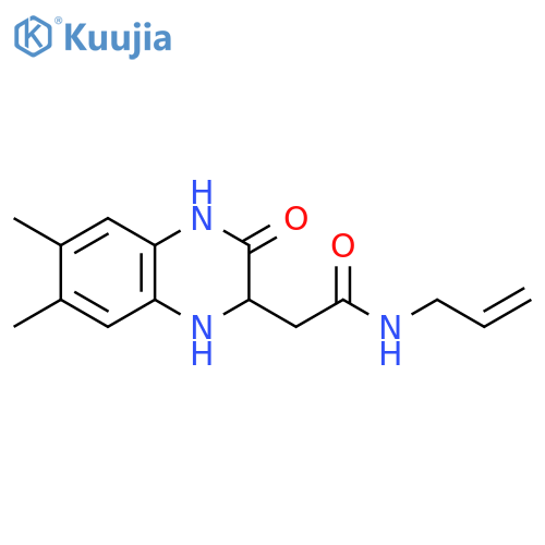 2-(6,7-dimethyl-3-oxo-1,2,3,4-tetrahydroquinoxalin-2-yl)-N-(prop-2-en-1-yl)acetamide structure