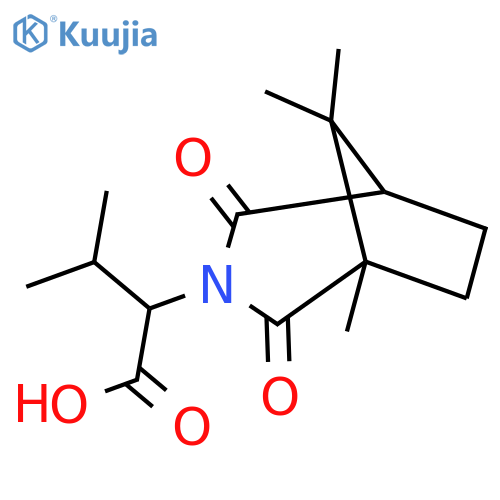 3-Methyl-2-{1,8,8-trimethyl-2,4-dioxo-3-azabicyclo3.2.1octan-3-yl}butanoic Acid structure