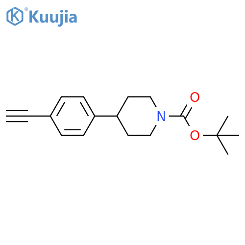 Tert-butyl 4-(4-ethynylphenyl)piperidine-1-carboxylate structure