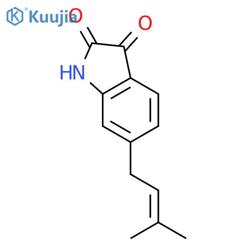 1H-Indole-2,3-dione,6-(3-methyl-2-buten-1-yl)- structure