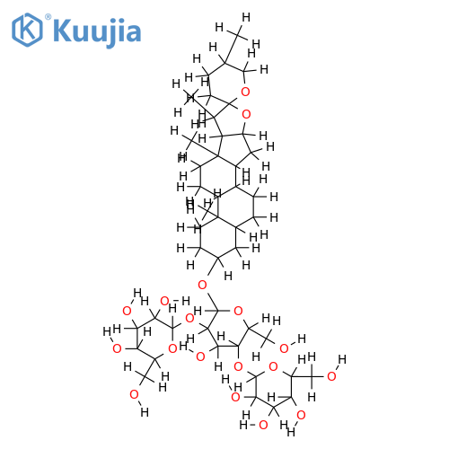 3-O-{[beta-D-glucopyranosyl(1->2)]-[beta-D-glucopyranosyl(1->4)]-beta-D-glucopyranosyl}-(25S)-5beta-spirostan-3beta-ol structure