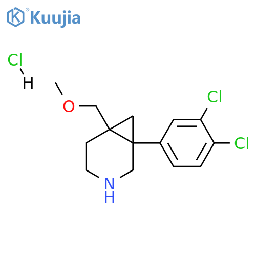 1-(3,4-dichlorophenyl)-6-(methoxymethyl)-3-azabicyclo[4.1.0]heptane hydrochloride structure