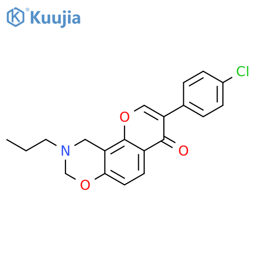 3-(4-chlorophenyl)-9-propyl-4H,8H,9H,10H-chromeno[8,7-e][1,3]oxazin-4-one structure