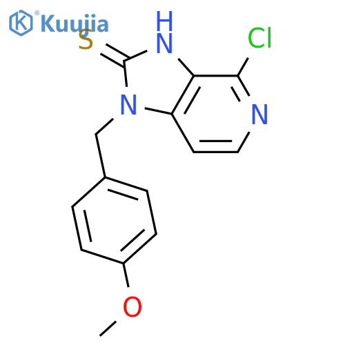 4-Chloro-1-(4-methoxybenzyl)-1H-imidazo[4,5-c]pyridine-2(3H)-thione structure