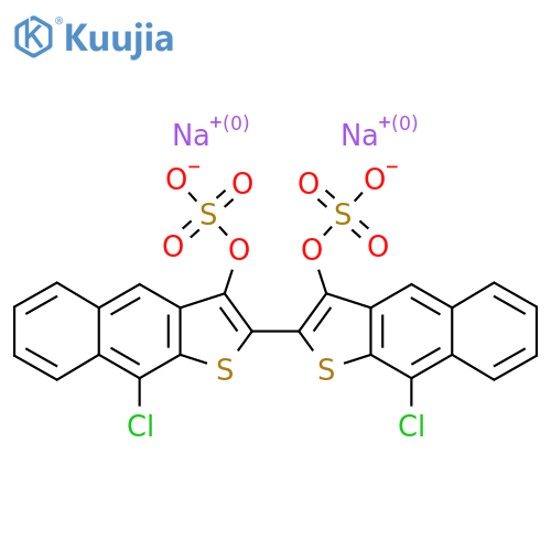 Disodium;[9-chloro-2-(9-chloro-3-sulfonatooxybenzo[f][1]benzothiol-2-yl)benzo[f][1]benzothiol-3-yl] sulfate structure