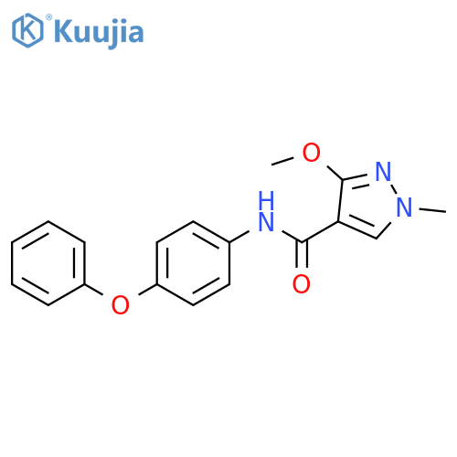 3-methoxy-1-methyl-N-(4-phenoxyphenyl)-1H-pyrazole-4-carboxamide structure