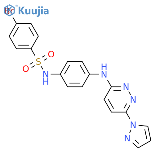 4-bromo-N-(4-{[6-(1H-pyrazol-1-yl)pyridazin-3-yl]amino}phenyl)benzene-1-sulfonamide structure