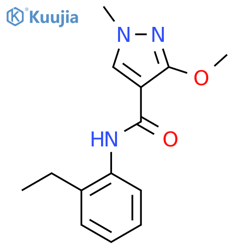 N-(2-ethylphenyl)-3-methoxy-1-methyl-1H-pyrazole-4-carboxamide structure