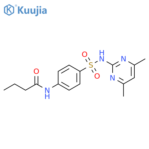 N-{4-[(4,6-dimethylpyrimidin-2-yl)sulfamoyl]phenyl}butanamide structure