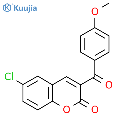6-chloro-3-(4-methoxybenzoyl)-2H-chromen-2-one structure