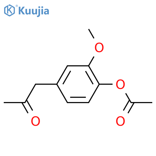2-Methoxy-4-(2-oxopropyl)phenyl acetate structure