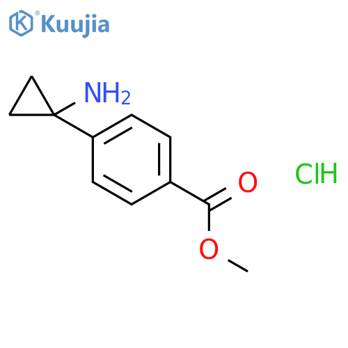 4-(1-Aminocyclopropyl)benzoic acid methyl ester hydrochloride structure