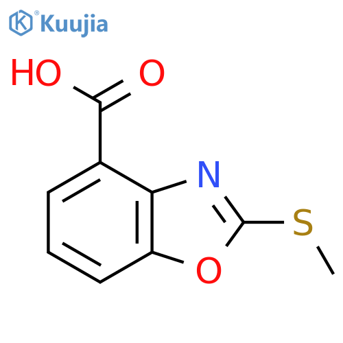 4-Benzoxazolecarboxylic acid, 2-(methylthio)- structure