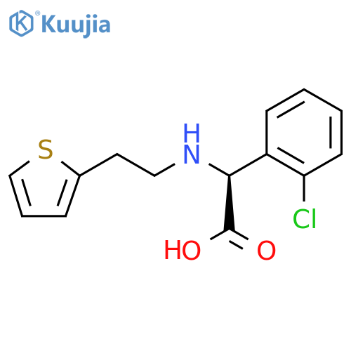 (S)-2-(2-Chlorophenyl)-2-((2-(thiophen-2-yl)ethyl)amino)acetic acid (Clopidogrel Impurity) structure