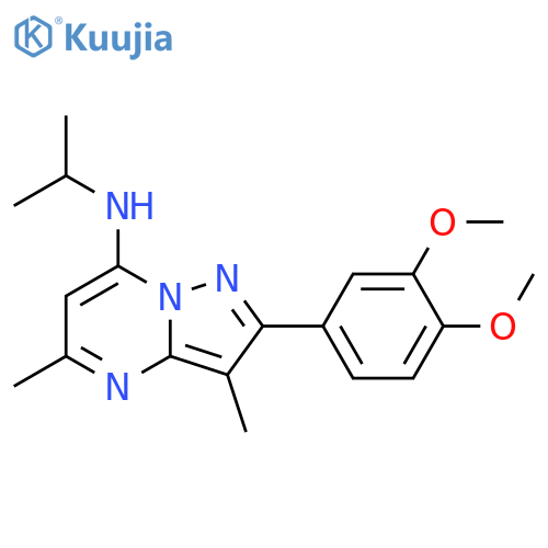 2-(3,4-dimethoxyphenyl)-3,5-dimethyl-N-(propan-2-yl)pyrazolo[1,5-a]pyrimidin-7-amine structure